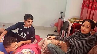 Shathi khatun and hanif and Shapan pramanik .Threesome sex