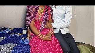 Hot gorgeous sali ki jija new yr red sharee suhag rat csex movie hard total
